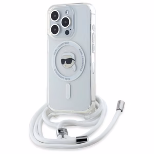 Karl Lagerfeld Crossbody IML Karl Head MagSafe suojakuori iPhone 16 Pro Max:lle - läpinäkyvä