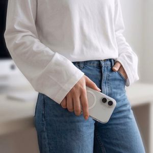 Tech-Protect MagZero MagSafe-suojakuori iPhone 17:lle, mattavalkoinen