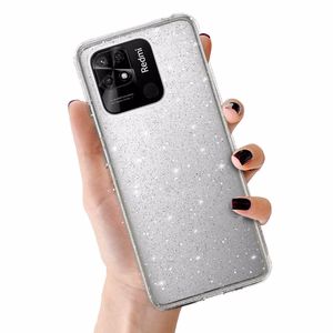 Crystal Glitter Case for Xiaomi Redmi 10C Silver