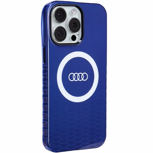 Audi IML Big Logo MagSafe Suojakuori iPhone 15 Pro Max:lle - sininen