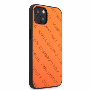 Karl Lagerfeld KLHCP13SPTLO iPhone 13 mini 5,4 "kovakotelo oranssi / oranssi rei'itetty Allover perforoitu