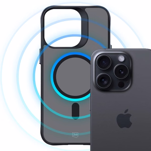 3mk Smoke MagCase MagSafella iPhone 15 Pro:lle - Puoliläpinäkyvä