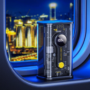 WEKOME WP-333 Vanguard Series varavirtalähde, 10000 mAh, PD 20 W + QC 22,5 W, musta ja läpinäkyvä