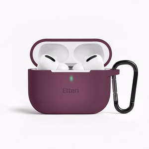 Etteri silikonikotelo AirPods Pro 3 -kuulokkeille, tumma kirsikanpunainen