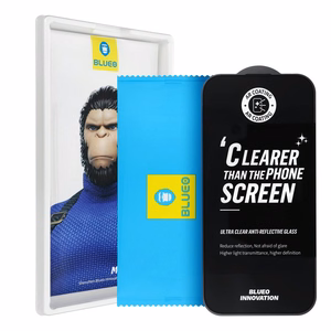 5D Mr. Monkey Glass suojalasi laitteelle Apple iPhone 18 Pro, Strong Premium Ultra Clear AR, väri: musta