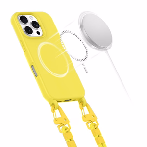 Tech-Protect MagNecklace MagSafe Suojakuori kaulanauhasolmulla iPhone 16 Pro Max:lle - Keltainen