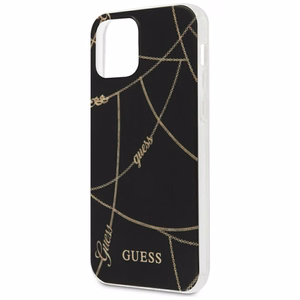 Guess Gold Chain Collection iPhone 12 Pro Max 6.7" Suojakuori - musta
