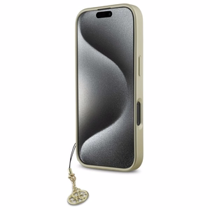 Guess 4G Charms Collection suojakuori iPhone 16 Pro Max:lle - musta
