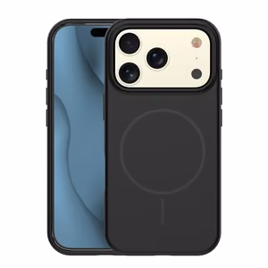 Silikoninen ohut magneettinen suojakuori iPhone 17 Pro 6,3 musta
