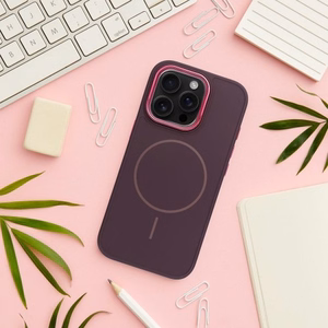Suojakuori iPhone 17 PRO:lle Frame Mag Cover MagSafe-yhteensopiva violetti