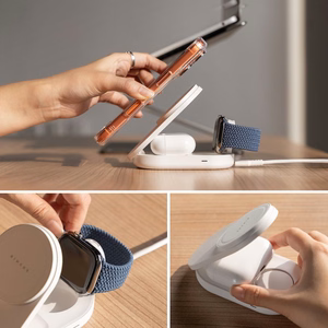 Ringke QI2.2 25W 3in1 Magnetic MagSafe Inductive Charger - White