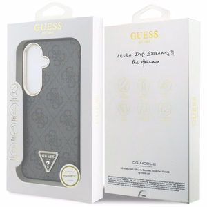 Guess suojakuori 4G Triangle Logo MagSafe Samsung Galaxy S26:lle musta