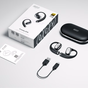 OWS QCY Crossky R70 LDAC IPX5 Kuulokkeet korvakoukuilla - Musta