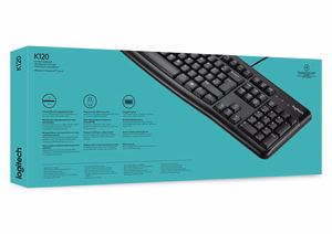 Logitech/LOGI K120 for Business langallinen USB-näppäimistö, International (US), musta OEM