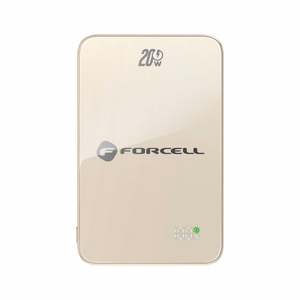 Varavirtalähde yhteensopiva MagSafen kanssa Forcell F-Energy SuperSlim F5K8 QC4.0 PD3.0 15W 5000 mAh titaaniaavikon värinen