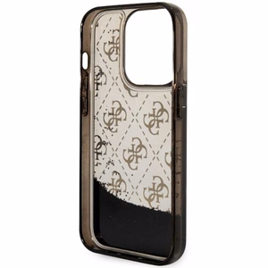 Guess GUHCP14LLC4PSGK iPhone 14 Pro 6.1" musta/musta hardcase Liquid Glitter 4G Transculent