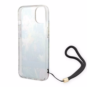 Guess GUOHCP14SHFLSB iPhone 14 6.1 "blue / blue hardcase Flower Strap