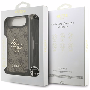 Guess 4G Big Logo Cord Stap Crossbody Case for iPhone 17 Air - Brown