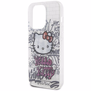 Hello Kitty IML Kitty On Bricks Graffiti Suojakuori iPhone 13 Pro Max:lle - valkoinen