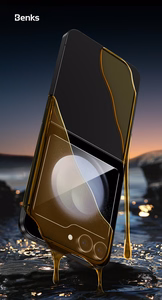 Benks Warrior HD karkaistu lasi Samsung Galaxy Z Flip 6:lle, musta