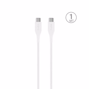 Puro Plain USB-C - USB-C Power Delivery Kaapeli 2m - valkoinen