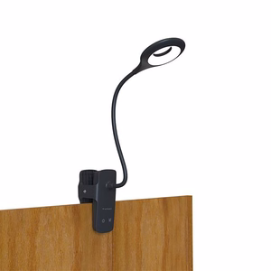 Mini Wozinsky langaton LED-lukuvalo klipsillä + USB-C kaapeli - musta