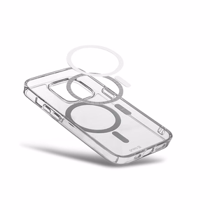 Crong Clear MAG Cover suojakuori iPhone 15 Pro -laitteelle, MagSafe-yhteensopiva, läpinäkyvä