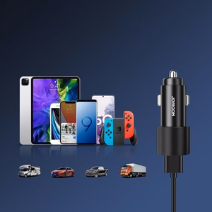 Joyroom auton laturi 2 x USB taustavalaistuksella 24W musta (JR-CL10)