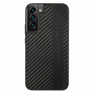 AMG Carbon Stripe&Embossed Kotelo Samsung Galaxy S22+ - musta