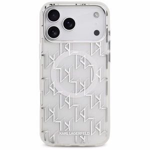 Karl Lagerfeld IML KL Monogram MagSafe suojakuori iPhone 17 Pro Max - valkoinen