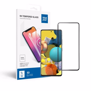 Tempered glass to Samsung Galaxy A51 (full glue / case friendly) Blue Star 5D black