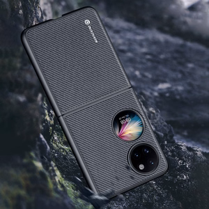 Dux Ducis Fino tapauksessa on valmistettu nylon materiaalista Huawei P50 Pocket musta