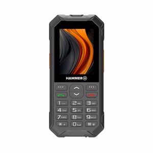 Hammer 6 LTE – 2.4 tuuman näyttö kestävä peruspuhelin, 48 MB RAM, 128 MB, Dual SIM, 3G, Bluetooth 2.1, 2 MP kamera, 2500 mAh, musta