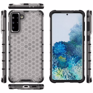 Honeycomb tapauksessa panssaroitu kansi geelirunko Samsung Galaxy S22 + (S22 Plus) läpinäkyvästä