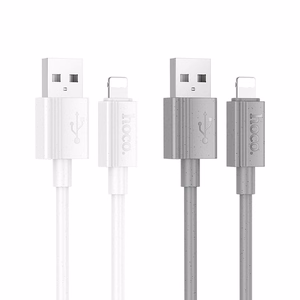 Hoco USB-A - Lightning -kaapeli 2,4A 1 m X107 - harmaa