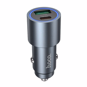 Autolaturi Hoco USB A + USB C PD QC3.0 48W Z60 musta
