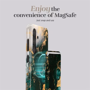 MIO Green Marble Magsafe suojakuori korttipidikkeellä