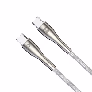 Forever Sleek kaapeli USB-C - USB-C 1,0 m 100W valkoinen