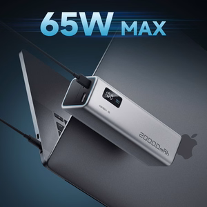 Powerbank Cuktech CUKP200XGLGR 85W 20000mAh 2 x USB-C 1 x USB-A - harmaa