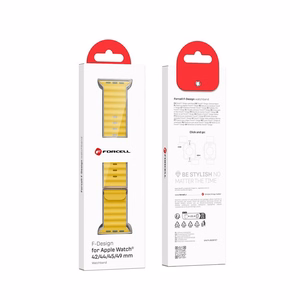 Strap do Apple Watch Forcell F-Design FA12 silicone holes 42 / 44 / 45 / 49 mm yellow