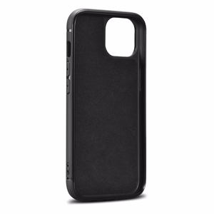 iCarer Nahka Öljyvaha kotelo päällystetty luonnon nahkaa iPhone 14 Plus musta (WMI14220719-BK)
