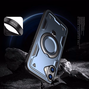 Hybrid Armor Trendy Suojakuori MagSafella iPhone 16 Plus:lle - Sininen