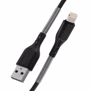 Kaapeli USB A - Lightning Forcell F-Energy 2,4A 12W Carbon 1 m CB-01A musta