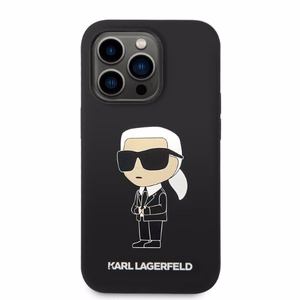 Karl Lagerfeld Silicone Ikonik MagSafe suojakuori iPhone 14 Pro:lle - musta