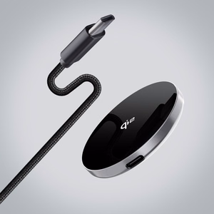 FORCELL F-ENERGY Smart Charge Qi2 15W langaton laturi 150cm irrotettavalla kaapelilla MagSafe-yhteensopiva hopea