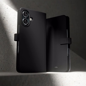 Puro Wallet Detachable MagSafe 2in1 PU-nahkainen Suojakuori läpällä ja lompakolla iPhone 16:lle - musta