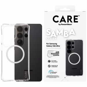 CARE by PanzerGlass Samba Transparent Qi suojakuori Samsung Galaxy S26 Ultra läpinäkyvä