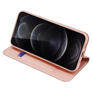 Dux Ducis Skin Pro Kirjahylly tyyppinen kotelo iPhone 13 Pro vaaleanpunainen
