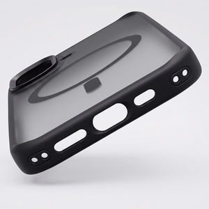 Liavec Cloudy suojakuori metallisella kamerakehyksellä Iphone 17 -puhelimelle musta (kameran ohjauspainike)