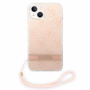 Guess GUOHCP14MH4STP iPhone 14 Plus 6.7 "vaaleanpunainen / vaaleanpunainen kovakotelo 4G Tulosta hihna